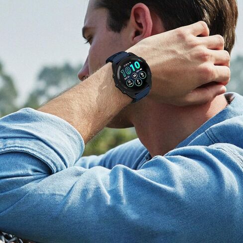 Overstep 22mm Silicone Band متوافق مع Garmin Vivoactive 4 ، Venu 3/2 ، Forerunner 265 ، 255 ، Samsung Gear S3 Frontire ، Galaxy Watch 46mm/Watch 3 45mm Smart Watch ، Resembection Quick Sport Watch Strap in Kuwait