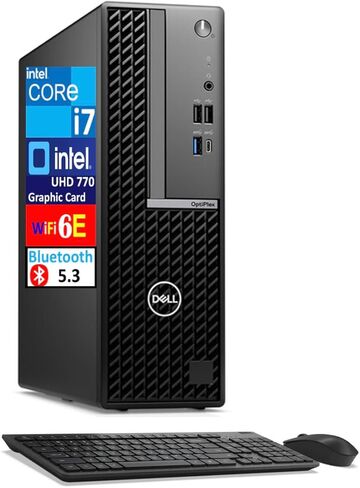 Dell Optiplex 7020 Plus SFF Business Desktop (Intel I7-14700 ، 128GB DDR5 ، 512GB SSD + 6TB HDD ، WIFI 6E ، Bluetooth 5.3 ، RJ-45 ، 3 PORTER DISPART ، Wireless KB & Mouse ، Win11PRO) W/DKZ Port Expander in Saudi Arabia