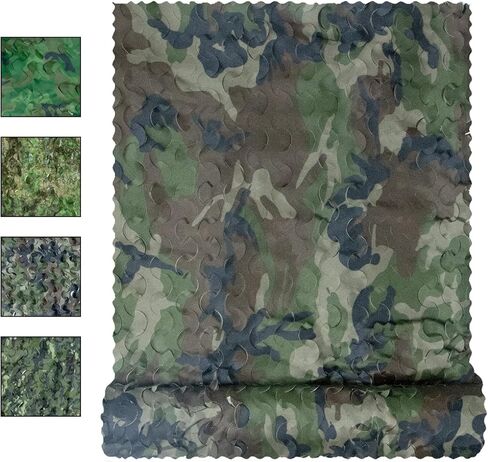Camo Netting, Camouflage Net Ground Blind for Hunting, Camping, Sunshade, Shooting, Garden Fence Decorations in Kuwait