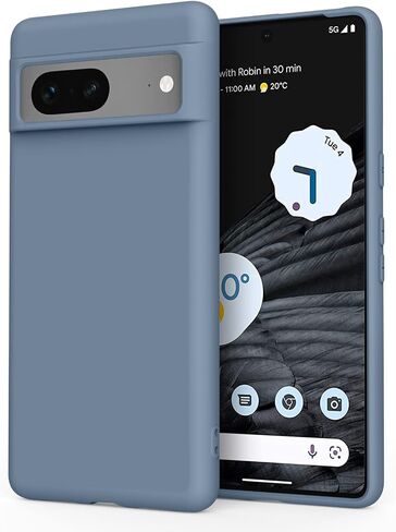 Vanjua Case Compatible with Google Pixel 7, Stylish Silicone Slim Full Body Protective Phone Cover for Google Pixel 7 Case 6.3 inch Black in Kuwait