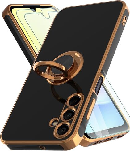 متوافق مع حالة هاتف Galaxy A15-5G ، Samsung Galaxy A15 5G Case مع حامي شاشة زجاجية 2 ، 360 درجة قابلة للتدوير قابلة للتدوير كيكستاند غلاف لطيف (أخضر ، 6.5 بوصات -15) in Saudi Arabia