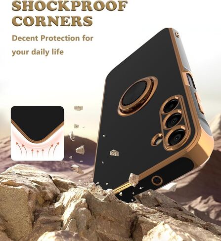 متوافق مع حالة هاتف Galaxy A15-5G ، Samsung Galaxy A15 5G Case مع حامي شاشة زجاجية 2 ، 360 درجة قابلة للتدوير قابلة للتدوير كيكستاند غلاف لطيف (أخضر ، 6.5 بوصات -15) in Saudi Arabia