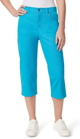 Gloria Vanderbilt Women's Amanda Capri Jean, Island Cove-Rivets, 16 Petite in Saudi Arabia