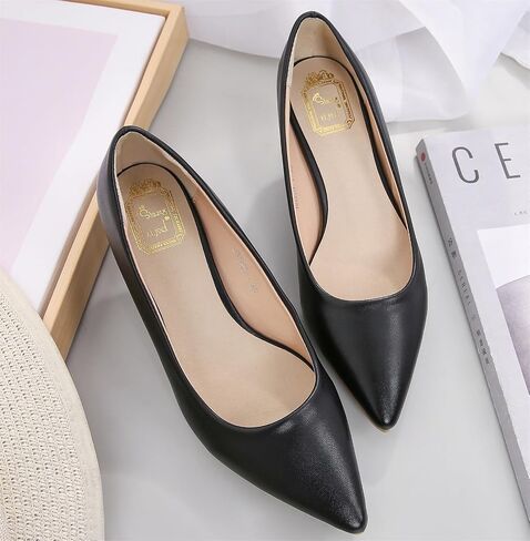 WUIWUIYU Womens Lovely Colors Low Kitten Heel Pointed Toe Dress Work Wedding Pumps Bridal Shoes in Kuwait