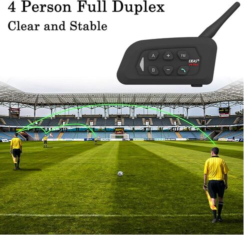 GaiRen 2 حزمة من سماعات الأذن اليمنى للحكم، سماعة أذن HiFi مع سماعة أذن جناح مناسبة لراديو الاتصال الداخلي لمدرب كرة القدم V6 V4 FBIM in Saudi Arabia