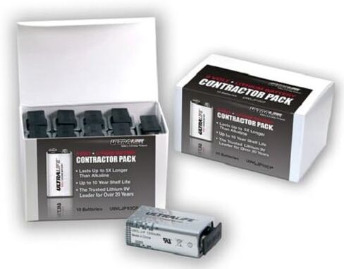 Ultralife Lithium Battery (9 Volt, E-Block, U9VL, U9VL-J-P, 1200 mAh, Economy Set of 10) in Saudi Arabia