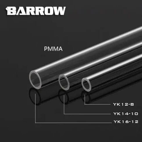 Barrow 14/10mm Acrylic Rigid Hard Tube, 500mm, Clear in Saudi Arabia