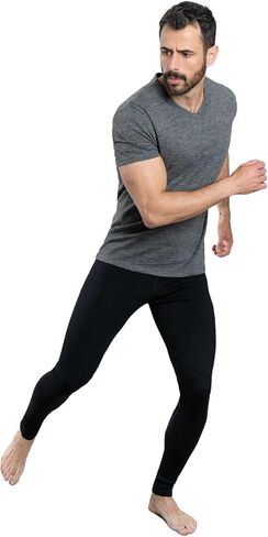 AoA Men's 230 Royal Alpaca Leggings: Ultra Light, Soft & Warm Hiking Eco Pants Black S in Saudi Arabia