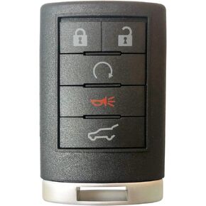 Car Key Fob for 2006 2007 2008 2009 2010 2011 2012 2013 Cadillac CTS DTS STS Remote 5 Button FCCID:OUC6000066 ;by AUTO KEY MAX (Pair)