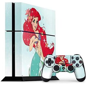 Skinit Decal Gaming Skin Compatible with PS4 Console and Controller Bundle - Officially Licensed Disney The Little Mermaid Ariel Sparkles Art Design