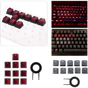 Keycaps, 10Pcs/Pack Keycaps for Corsair K70 K65 K95 RGB Strafe Mechanical Keyboard