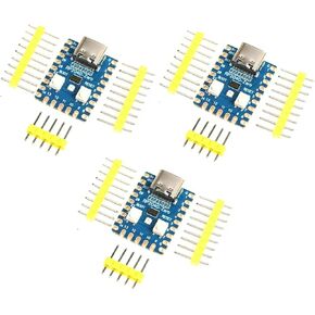 3 - Piece Set of RP2040 - Zero Boards: RP2040 Microcontroller - Based PICO Development Boards. Equipped with a Dual - core 264KB Cortex M0+ Processor and 2MB Flash. Pins are unsoldered.