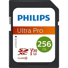 Scheda SDXC Philips 256GB Classe 10, UHS-I U3, 4K