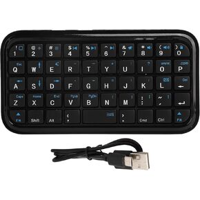 Mini Keyboard Bluetooth USB C Mini Bluetooth Keyboard Abs Black Rechargeable Lithium Battery Bluetooth Keyboard for 4 for iOS Tablet 1 2 Air