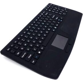 DSI RF Wireless Keyboard with Touchpad WKB810 Non-Backlit Industrial IP67 Waterproof Rugged Silicone