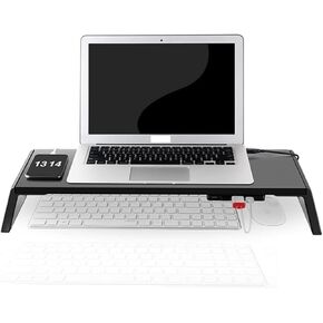 ID-20U جهاز سطح المكتب حامل/صينية كمبيوتر محمول (أسود)