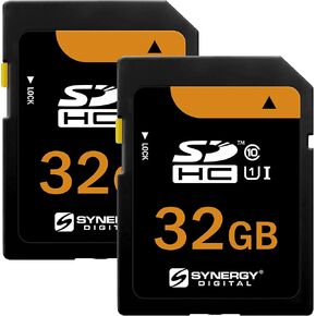 Synergy Digital 32GB Secure Digital SDHC UHS-I بطاقة الذاكرة ، متوافقة مع الكاميرا الرقمية Sony Cyber-Shot DSC-W810 ، الفئة 10 ، U1 ، 100 ميجابايت/ثانية ، 300 سلسلة-حزمة 2