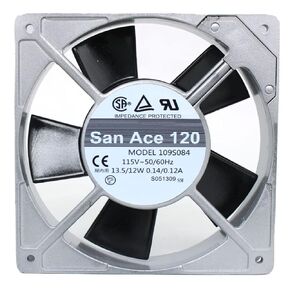 109S084 2-pin(120x120x25mm)115V 0.14/0.12A 13.5/12W Large Airflow Cabinet Cooling Fan