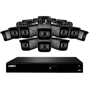 تقنية Lorex ، نظام مراقبة Lorex N4K3-1610BB 16 قناة 4K مع N862A63B 3TB 4K Fusion NVR و 10 E841CAB 8MP BULLET CAMERAS