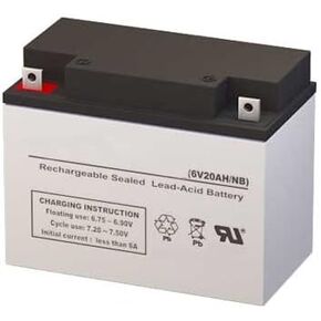 PC6200 6 Volt 20 AmpH SLA Replacement Battery with NB Terminal