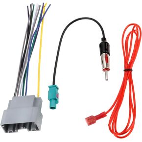1 Set Stereo Wiring Harness with Antenna Adapter Compatible with Dodge 2007-2016 Compatible with Jeep 2008-2016