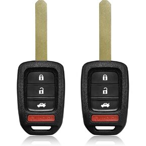 2 Keylessbest Replacement for 2016 2017 2018 2019 2020 Honda Accord LX LXS Sport Civic Key Fob Remote Control MLBHLIK6-1TA 4 Buttons 433MHz