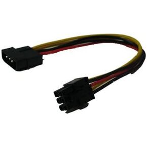 4 Pin Molex to 6 Pin PCI-Express PCIE Video Card Power Adapter Converter Cable