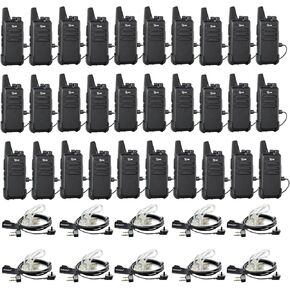 30Pack TIDRADIO TD-M8s 2 Way Radio Walkie Talkies Rechargeable VOX License-Free Two Way Radio with Earpiece Walkie Talkies for Adults School Church Restaurant Business Office