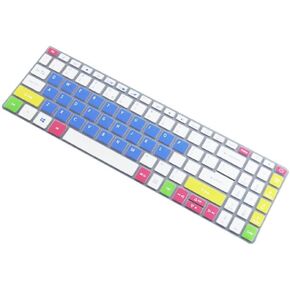 Jenny Watson Colorful Silicone Laptop Keyboard Cover Skin Ultra Thin Anti Dust Washable Keyboard Skin Protector Cover for for Acer Aspire 3 A315 Aspire 5 A515 15.6 Inch Keyboard, Rainble Pink