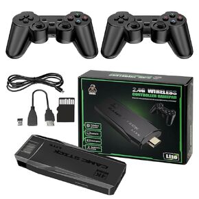 OUTUO 2025 Upgraded 20000+ Retro Games Console, 4K HDMI Mini NES Gaming Classic Edition, Game Stick with 64G TF Card, 9 Emulators, 2.4G Wireless Controllers, Plug and Play Video Games for TV