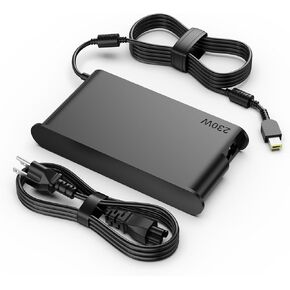 230W Slim Tip AC Adapter Compatible with Lenovo Legion 5i Gen 9 Legion Slim 5 Gen 9 (16″ AMD) ThinkBook 16p Gen 4,Compatible P/N: ADL230SCC3A, SA10R16890, 02DL144., Black
