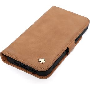 Porter Riley - Leather Case for Google Pixel 8 Pro. Premium Genuine Leather Stand Case/Wallet/Cover (Tan)