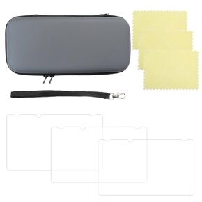 EVA Hard Carry Case Bag Carrying Pouch Shell & 3Pcs Screen Protector for Nintendo Switch, Dust and Scratch Prevention by BLUE ELF