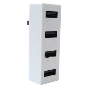 Huoptl 4-Ports USB Hub 2.0 Fit for Xbox Series S Console, High Speed USB Hub Splitter Expansion Adapter, Multiple USB Ports Connects Multiple Devices for Gaming(White)