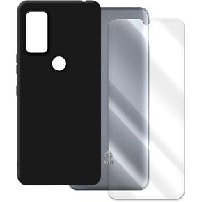 High Responsivity Shatterproof Bubble-Free Wear-Resisting Tempered Glass Screen Protector Film Full Cover Resistant Anti-Dirt Soft TPU Protective Case Compatible with Cricket Dream 5G EC211001