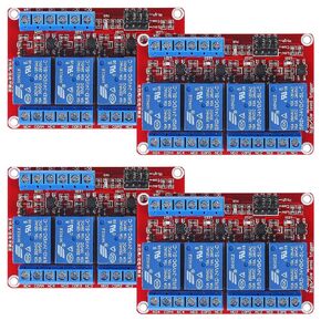 4pack 4 وحدة ترحيل القناة 5V مع Optocoupler عالي المستوى أو انخفاض توسع اللوحة الحمر