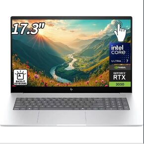 HP Envy Laptop 17, 17.3 FHD Touchscreen Laptop,Intel Core Ultra 7 155H, 32GB DDR5 RAM,1TB PCIe SSD,GeForce RTX 3050,Backlit Keyboard, WiFi, Bluetooth, Windows 11 Pro