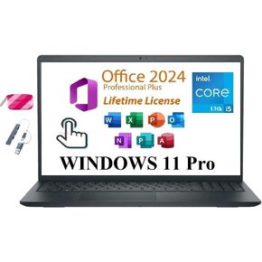 Dell 2024 Inspiron 15 Business Labtop ، مجاني Microsoft Office 2021 مع ترخيص مدى الحياة ، 15.6 "FHD 1920 X 1080 ، Intel 10-Core I5-1235U ، 32GB DDR4 RAM ، 1TB PCIE SSD ، Windows 11 Pro ، Black