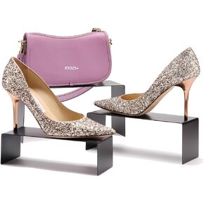 Stainless Steel Display Risers Stand, 3 Pcs Gold Purse Display Holder Stands, Luxury Desktop Risers Product Prop Showcase Stand for Vendors Perfume Handbag Shoes Jewelry Figures Sunglasses Trophy in Kuwait