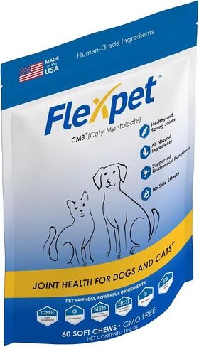 Maximum Strength Soft Chews – All-Natural Pain Reliever for Dogs with Glucosamine and Cetyl Myristoleate (CM8), Hip and Joint Supplement, Anti-Inflammatory: Trial Pack - 30 Soft Chews in Kuwait