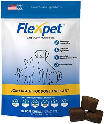 Maximum Strength Soft Chews – All-Natural Pain Reliever for Dogs with Glucosamine and Cetyl Myristoleate (CM8), Hip and Joint Supplement, Anti-Inflammatory: Trial Pack - 30 Soft Chews in Kuwait