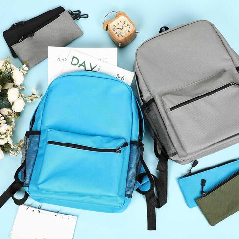 Silkfly 12 Pcs School Backpacks for Kids with 12 Zipper Pencil Pouch Lightweight Bookbags Bulk Classic Pencil Case School Supplies in Saudi Arabia