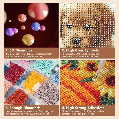 SJUTOUCI Diamond Painting Kits for Adults, Flower Diamond Art Kits for Beginner 5D DIY Diamond Dots Bead Art, Full Round Drill Gem Art Craft Wall Decor Gift 12x12 inch in Saudi Arabia