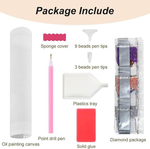 SJUTOUCI Diamond Painting Kits for Adults, Flower Diamond Art Kits for Beginner 5D DIY Diamond Dots Bead Art, Full Round Drill Gem Art Craft Wall Decor Gift 12x12 inch in Saudi Arabia