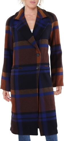 Avec Les Filles Double-Face Plaid Raglan Coat in Kuwait