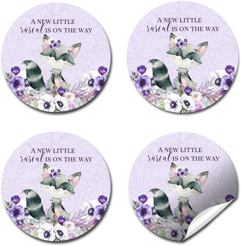 ملصقات استحمام للأطفال من Little Deer Woodland تحت عنوان Baby Sprinkle للفتيات، ملصقات شكرًا لك، ملصقات دائرية مقاس 40 2 بوصة من AmandaCreation، رائعة لمفضلات الحفلات، وأختام المغلفات وحقائب الهدايا الجيدة in Kuwait