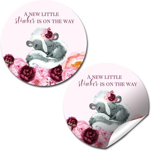 ملصقات استحمام للأطفال من Little Deer Woodland تحت عنوان Baby Sprinkle للفتيات، ملصقات شكرًا لك، ملصقات دائرية مقاس 40 2 بوصة من AmandaCreation، رائعة لمفضلات الحفلات، وأختام المغلفات وحقائب الهدايا الجيدة in Kuwait