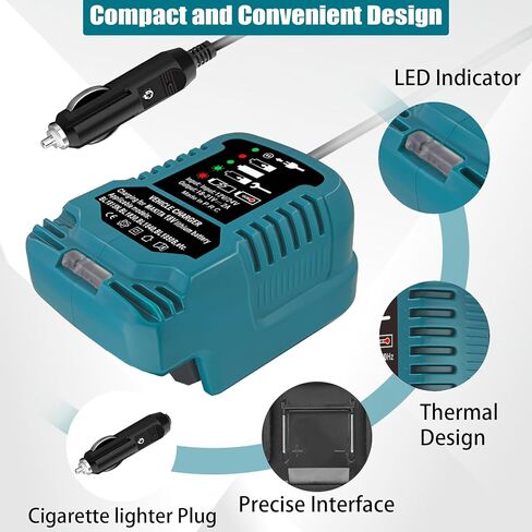 Mini 2A Charger for Milwaukee 18V M18 Battery Convenient Charger for XC Lithium-ion Battery 48-11-1850 48-11-1852 48-11-1862 48-11-1880 48-11-1812 48-11-1820, with LED Indicator (Charger only) in Saudi Arabia