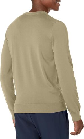 Lacoste Men's Crew Neck Merino Wool Sweater, Bordeaux, Medium in Saudi Arabia