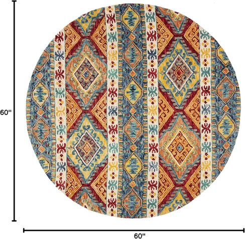سجادة SAFAVIEH Aspen Collection Runner - 2'3" x 13'، أزرق داكن وعاجي، صوف قبلي بوهو مصنوع يدويًا، مثالي للمناطق ذات حركة المرور العالية في غرفة المعيشة وغرفة النوم (APN502A) in Saudi Arabia